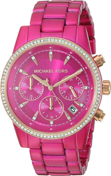 michael kors light pink watch|Michael Kors Watch pink face.